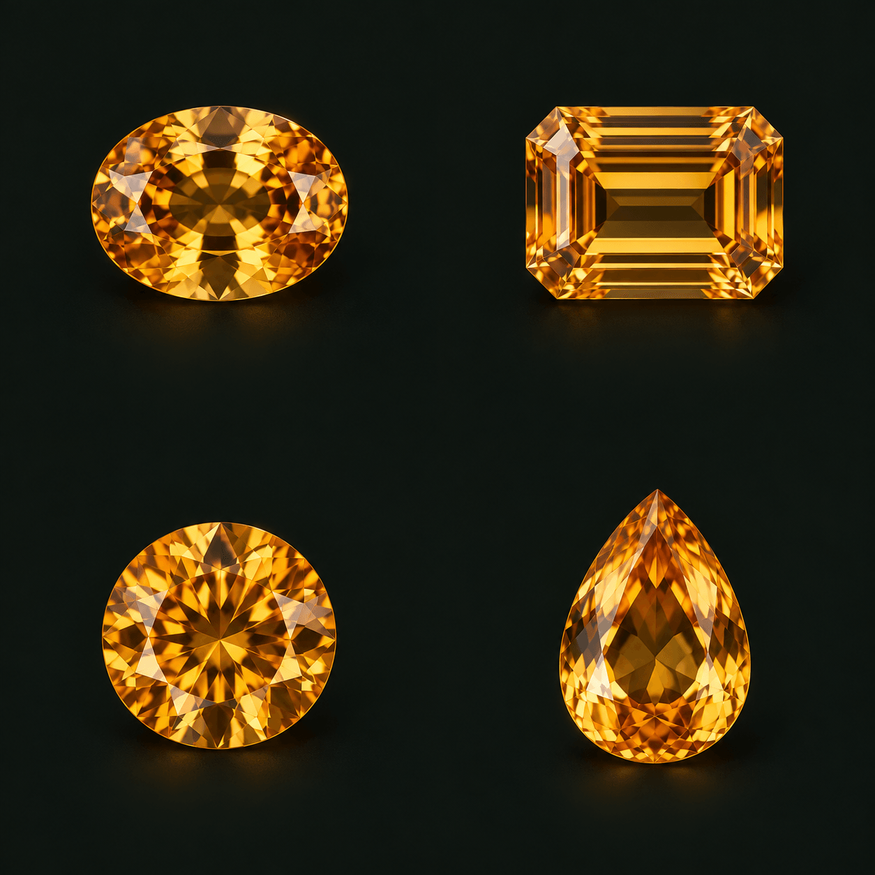 Oval Citrine — illustrative shape study