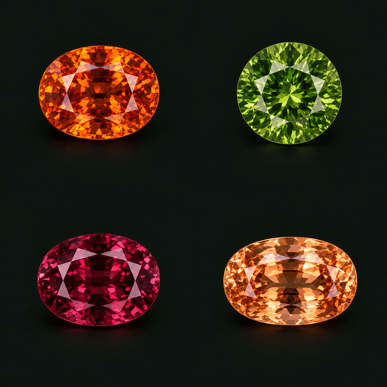 Oval Spessartine Garnet — illustrative shape study