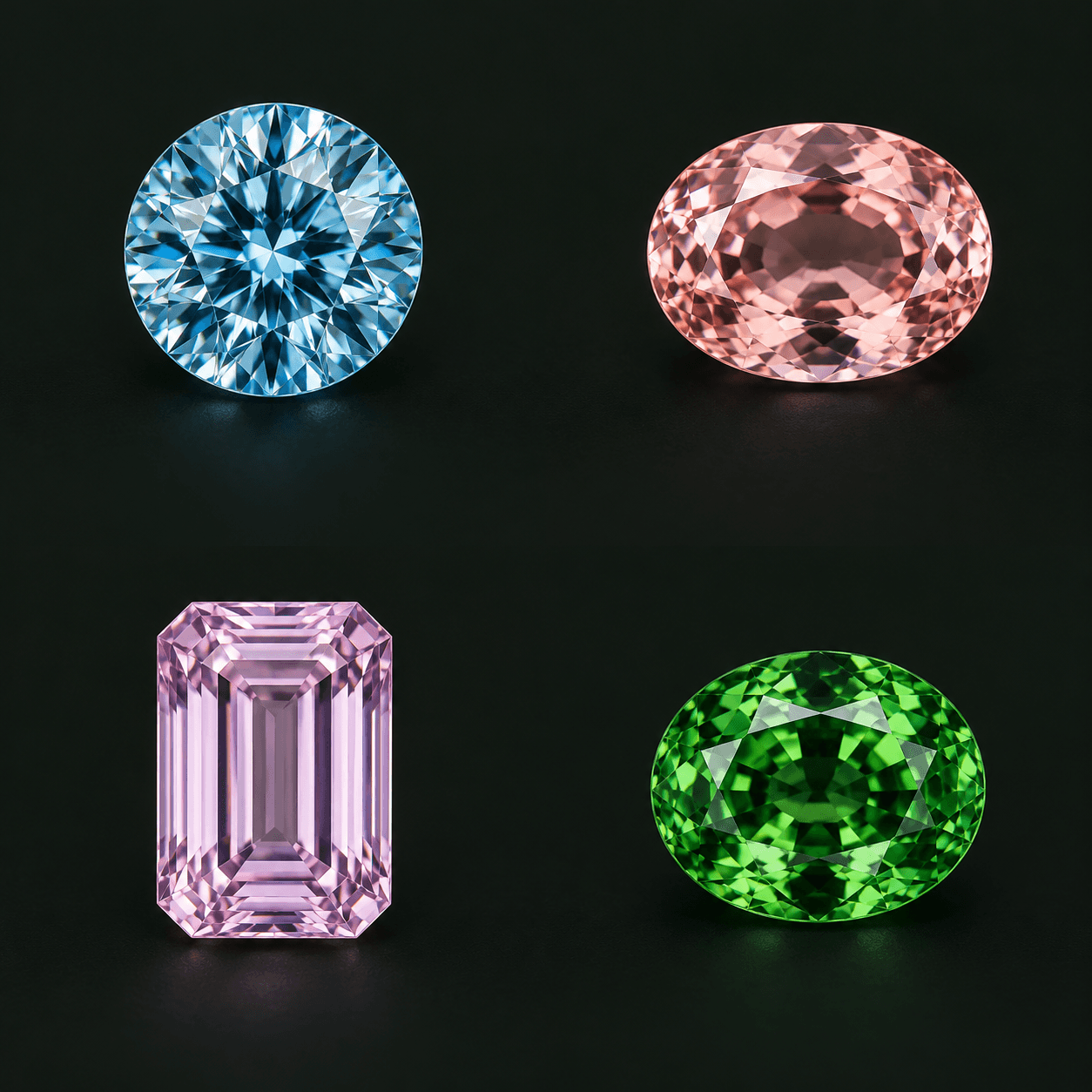 Round Blue Zircon — illustrative shape study