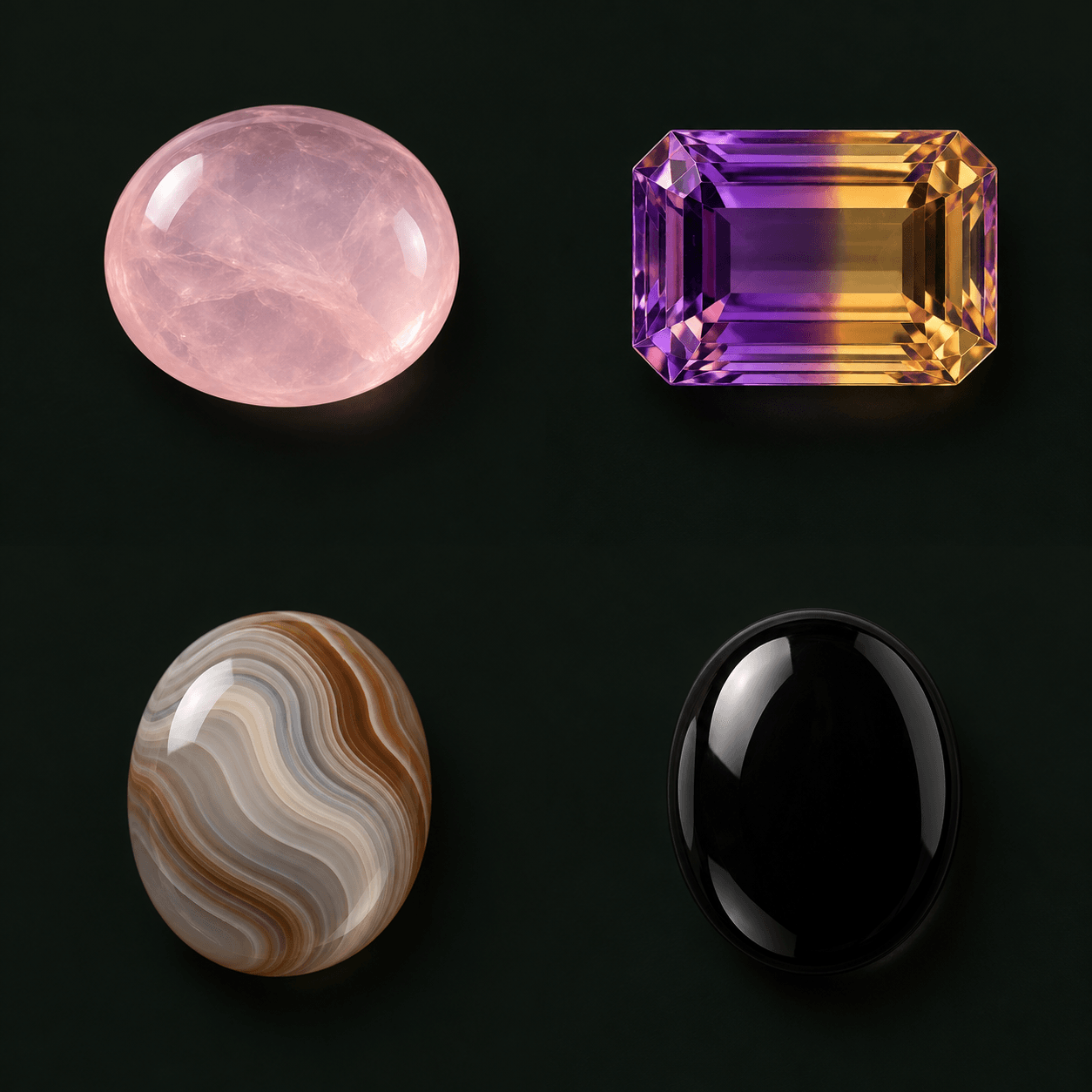 Oval Rose Quartz — illustrative shape study