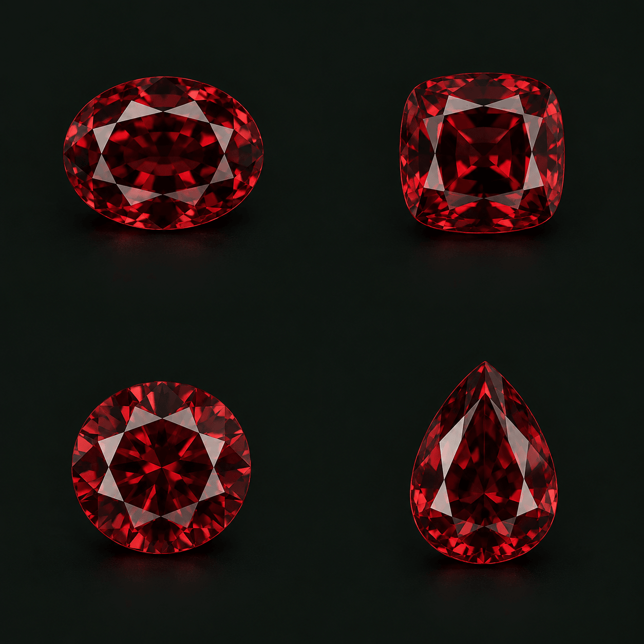 Oval Garnet — illustrative shape study