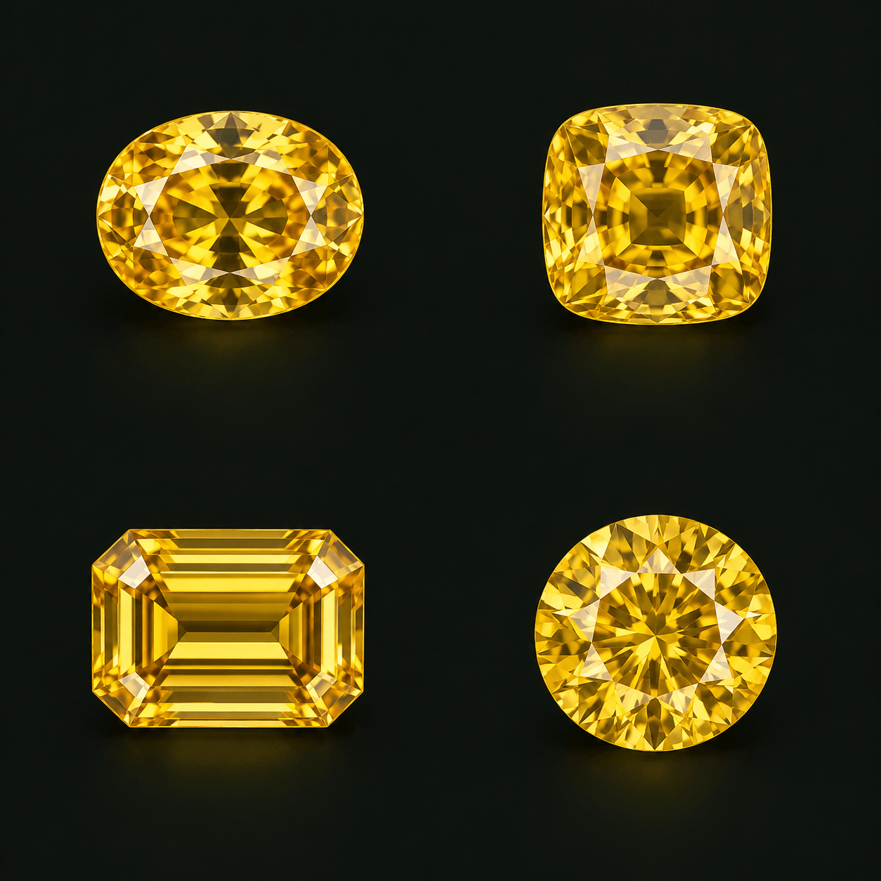 Oval Yellow Sapphire — illustrative shape study